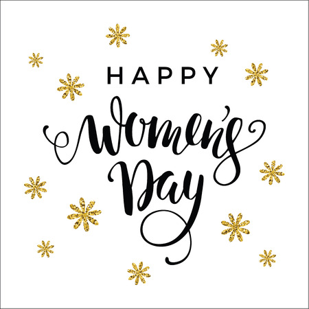 International Womens Day. Lettering design for Banners, Flyers,のイラスト素材