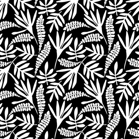 Abstract floral seamless pattern with trendy hand drawn textures. Modern abstract design for paper, cover, fabric, interior decor and other usersのイラスト素材