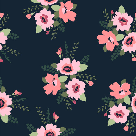 Floral seamless pattern. Vector design for paper, cover, fabric, interior decor and other usersのイラスト素材