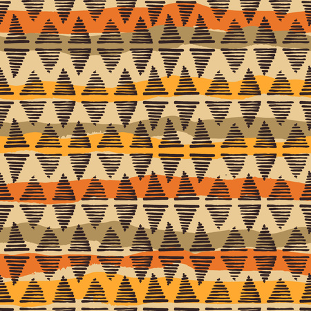 Tribal ethnic seamless pattern with geometric elementsのイラスト素材