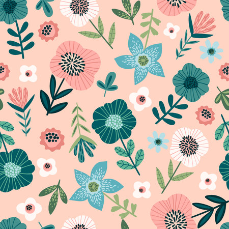 Floral seamless pattern.のイラスト素材