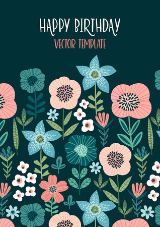 floral design with cute flowers.のイラスト素材