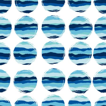 sea seamless pattern with hand drawn textures. Modern abstract designのイラスト素材
