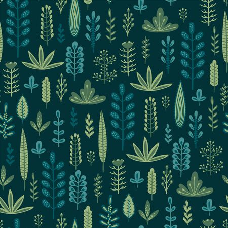 Botanical abstract seamless pattern. Vector design for paper, cover, fabric, interior decor and other usersのイラスト素材