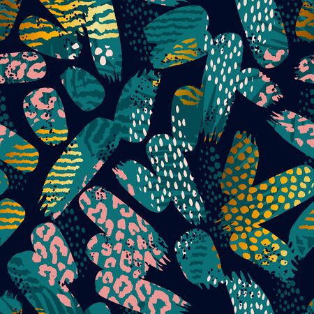 Abstract animal print. Vector seamless background. Design templateのイラスト素材