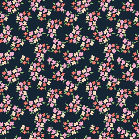 Floral abstract seamless pattern. Vector design for different surfases.のイラスト素材