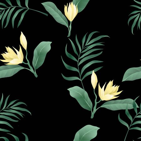 Tropical seamless pattern. Modern abstract design for paper, cover, fabric, interior decorの写真素材