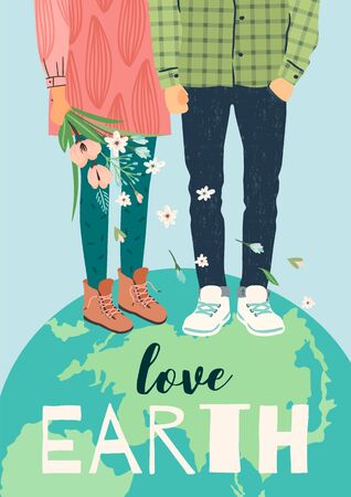 Vector illustration for Earth Day and other environmental concept.のイラスト素材