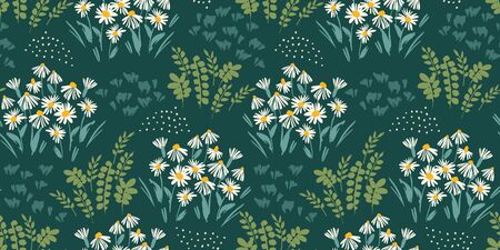 Floral abstract seamless pattern. Vector design for different surfases.のイラスト素材