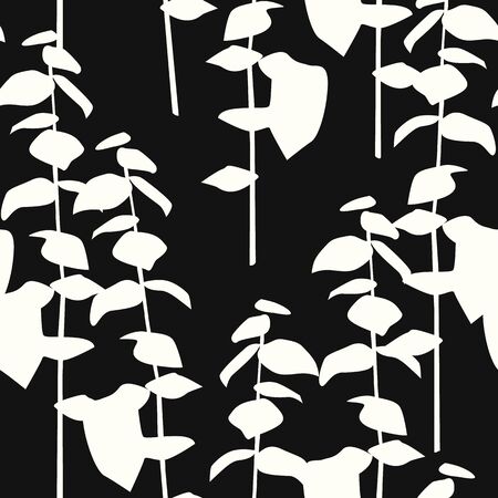 Artistic seamless pattern with abstract leaves. Modern designのイラスト素材