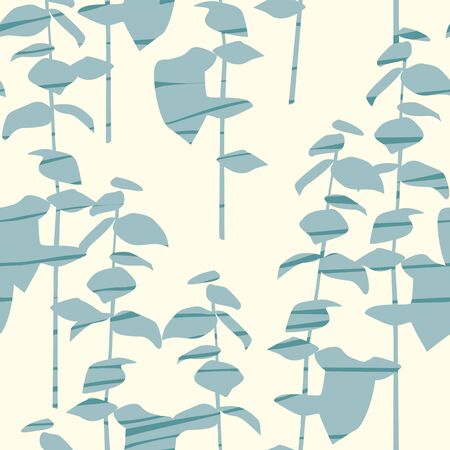 Artistic seamless pattern with abstract leaves. Modern designのイラスト素材