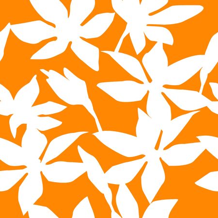 Artistic seamless pattern with abstract flowers. Modern designのイラスト素材