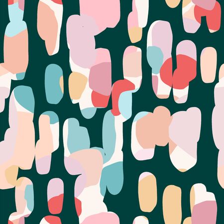 Abstract artistic seamless pattern with spots. Modern abstract designのイラスト素材