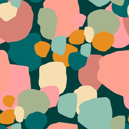 Abstract artistic seamless pattern with spots. Modern abstract designのイラスト素材