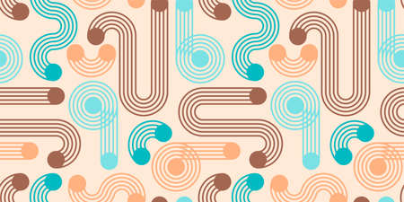 Abstract geometric seamless pattern. Contemporary style. Modern design for paper, cover, fabric, interior decor and other users.のイラスト素材