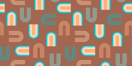 Abstract geometric seamless pattern. Contemporary style. Modern design for paper, cover, fabric, interior decor and other users.のイラスト素材