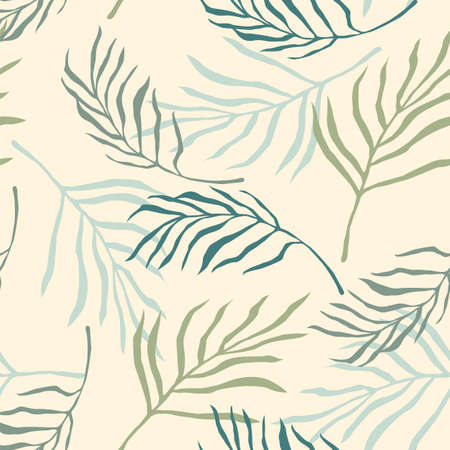 Artistic seamless pattern with abstract leaves. Modern design for paper, cover, fabric, interior decorのイラスト素材