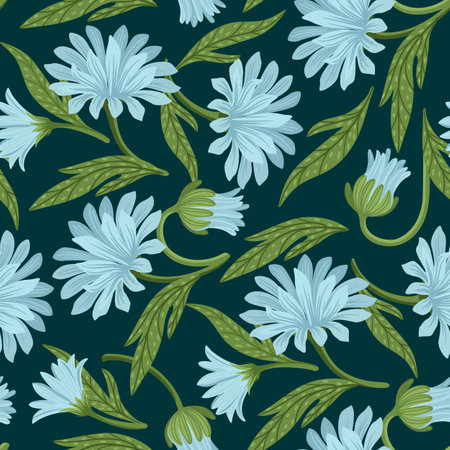 Floral abstract seamless pattern. Vector design for different surfases.のイラスト素材
