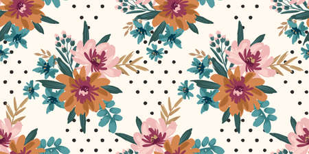 Floral seamless pattern. Vector design for paper, cover, fabric, interior decor and other