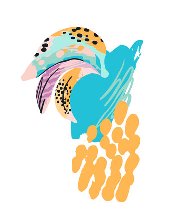 Abstract tropical illustration. Isolated design for tshirt, posters, covers, cards, interior decor and otherのイラスト素材