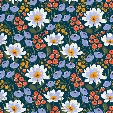 Floral seamless pattern. Vector design for paper, cover, fabric, interior decor and otherのイラスト素材