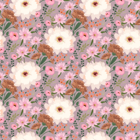 Floral seamless pattern. Vector design for paper, cover, fabric, interior decor and otherのイラスト素材