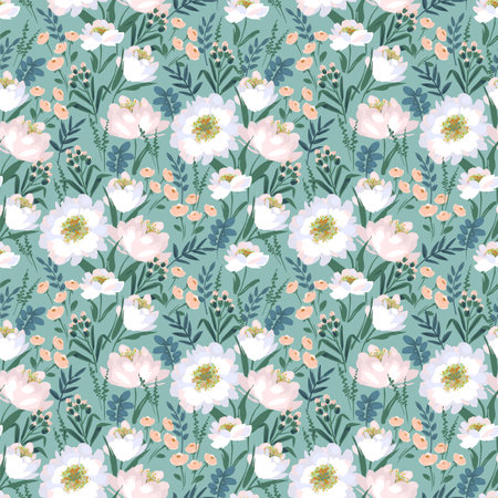Floral seamless pattern. Vector design for paper, cover, fabric, interior decor and otherのイラスト素材