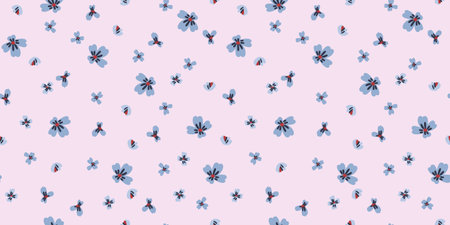 Floral seamless pattern. Vector design for paper, cover, fabric, interior decor and otherのイラスト素材