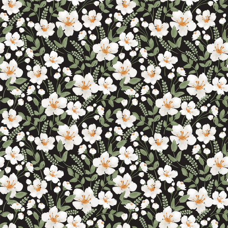 Floral seamless pattern. Vector design for paper, cover, fabric, interior decor and otherのイラスト素材