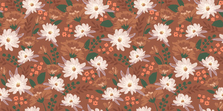 Floral seamless pattern. Vector design for paper, cover, fabric, interior decor and otherのイラスト素材
