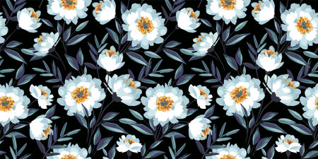 Floral seamless pattern. Vector design for paper, cover, fabric, interior decor and otherのイラスト素材