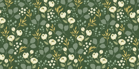 Floral seamless pattern. Vector design for paper, cover, fabric, interior decor and otherのイラスト素材