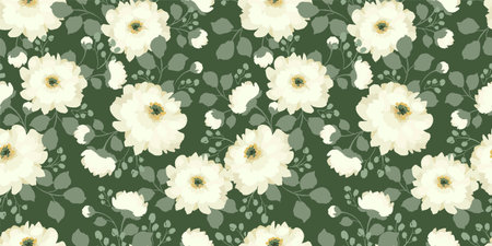 Floral seamless pattern. Vector design for paper, cover, fabric, interior decor and otherのイラスト素材