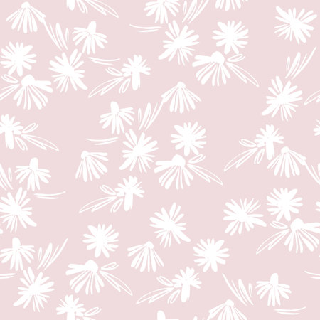 Floral abstract seamless pattern. Vector design for different surfases.のイラスト素材