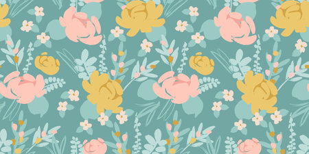 Floral seamless pattern. Vector design for paper, cover, fabric, interior decor and otherのイラスト素材