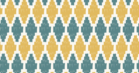 Ethnic geometric seamless pattern. Modern abstract design for paper, cover, fabric, interior decor and otherのイラスト素材