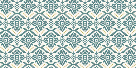 Ethnic geometric seamless pattern. Modern abstract design for paper, cover, fabric, interior decor and otherのイラスト素材
