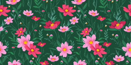 Floral seamless pattern. Vector design for paper, cover, fabric, interior decor and other