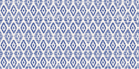 Ethnic blue seamless patterns with geometric elements. Modern abstract design for paper, cover, fabric, interior decor and otherのイラスト素材