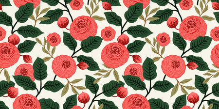Floral seamless pattern. Vector design for paper, cover, fabric, interior decor and otherのイラスト素材