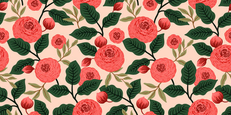 Floral seamless pattern. Vector design for paper, cover, fabric, interior decor and otherのイラスト素材