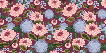 Floral seamless pattern. Vector design for paper, cover, fabric, interior decor and otherのイラスト素材