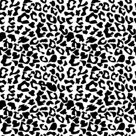 Abstract design of a seamless pattern made of wild animal skin. Tiger, jaguar, leopard, cheetah, panther fur. Black and white seamless camouflage background. Vector pattern of tiger skin.のイラスト素材
