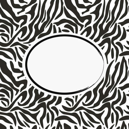 Tiger print frame. Abstract tiger print. 2022. Banner or card with frame. Web. Vector illustrationのイラスト素材