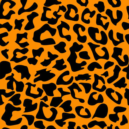 Abstract design of a seamless pattern made of wild animal skin. Tiger, jaguar, leopard, cheetah, panther fur. Black and white seamless camouflage background. Vector pattern of tiger skin.のイラスト素材