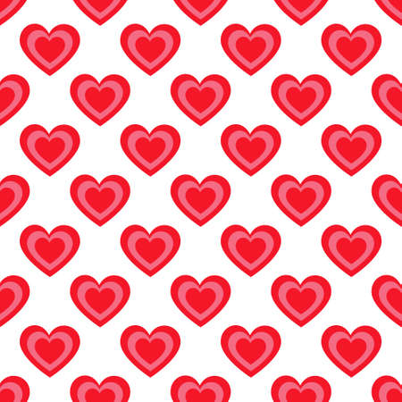 Seamless pattern with red hearts. Light pink vector layout with sweet hearts. Illustration with the concept of lovers hearts for Valentines Day, business advertising, wrappers and wrapping paper.のイラスト素材