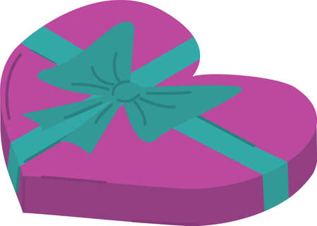 Vector image of a heart-shaped gift for Valentine is Day and March 8. A declaration of love.A holiday card. Design for the Internet, banners, web pages and mobile applications, books, magazines, iconsのイラスト素材