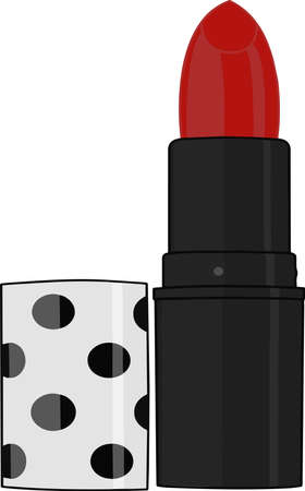 Red lipstick. Vector illustration. An idea for fashion illustrations, magazines, fashion, advertising, interior decoration, for drawing, for various types of creativity.のイラスト素材