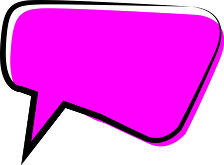 The image of the dialogue in bright colors. The vector of the speech bubble. Free vector. Thoughts, communication, comments.のイラスト素材