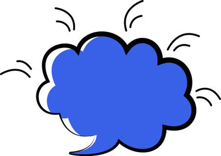 The image of the dialogue in bright colors. The vector of the speech bubble. Free vector. Thoughts, communication, comments.のイラスト素材